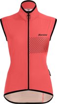 Santini Windstopper Mouwloos Waterafstotend Dames Roze Zwart - Guard Nimbus Wind And Rain Proof Vest For Women Granatina - XS