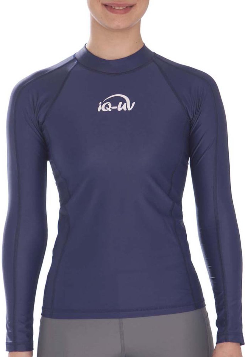 Iq-uv Uv Aqua Slim Fit Rash Guard Met Lange Mouwen Blauw XS Vrouw