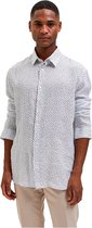 Selected Regular Kylian Linen Shirt Met Lange Mouwen Wit XL Man
