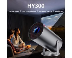 Mini beamer - Mini projector - Home Theater - Met bluetooth en WiFi 6 technologie - Android11 besturingssysteem - Antraciet