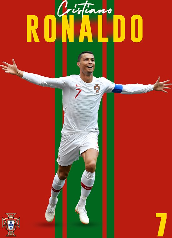 Cristiano Ronaldo Poster - Voetbal Posters - Goal Collection - Bekende Voetballer - Geschikt om in te lijsten - 43.2 x 61cm (A2+)