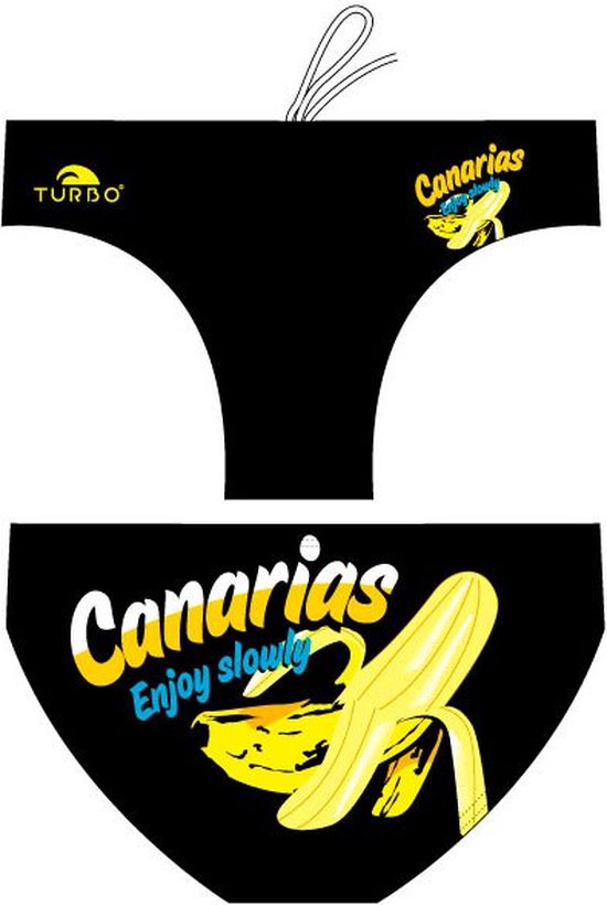 Slip de bain Turbo Banana Enjoy Slowly Noir 4XL Zwart