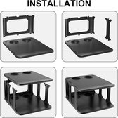 Étagère à chaussures noire à 6 niveaux, étroite, pour placard, durable, moderne, dispositif d'empilage, étagères à chaussures autoportantes, petit support vertical