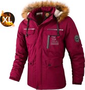 Livano Winterjas Voor Heren - Parka - Winter - Jas - Volwassen - Rood - Maat XL