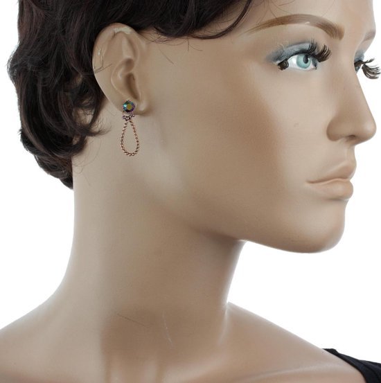 Boucle d'oreille Behave avec pierre et pendentif en forme de goutte