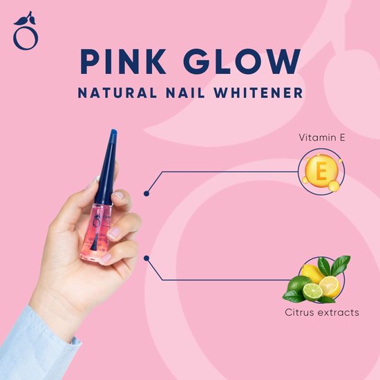Herome Natural Nail Whitener Pink Glow Nagelverzorging - Camoufleert Verkleuringen - 1 Step French Manicure - 10ml