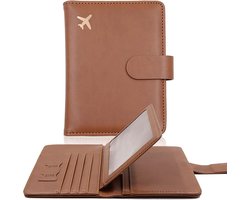 Casemania Paspoort Hoesje - Bruin - Paspoorthouder - Paspoort Cover voor Paspoort & Kaarthouder (RFID Bescherming) - Paspoort Tasje voor Reizen