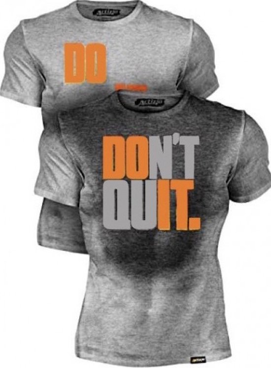 Motiverend Training Workout T-Shirt | Zweet geactiveerd | Do It - Dont Quit | S