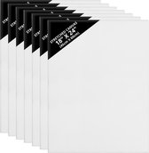 Belle Vous 7 Pak Blank Canvas – 45 x 60 cm – Voorgerekte Canvas Paneel Borden – Geschikt voor Acryl en Olieverf, Maar ook Schetsen en Tekenen