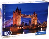 Clementoni - Puzzle 1000 Collection Haute Qualité Tower Bridge at Night, Puzzle Pour Adultes et Enfants, 14-99 ans, 39772, Boîte compacte