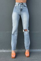 Redial | Straight leg ripped jeans | used look | 42