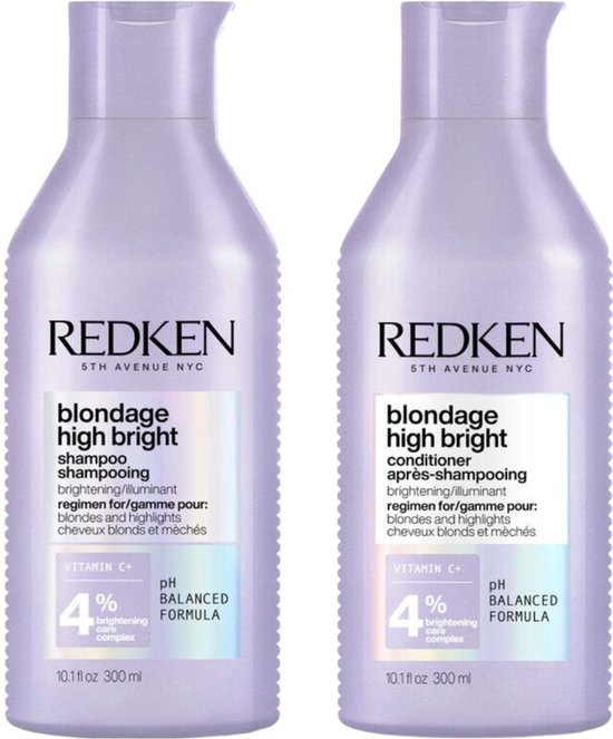 Redken CombiDeal - Blondage High Bright - Shampoo 300 ML & Conditioner 300 ML - voor blond haar