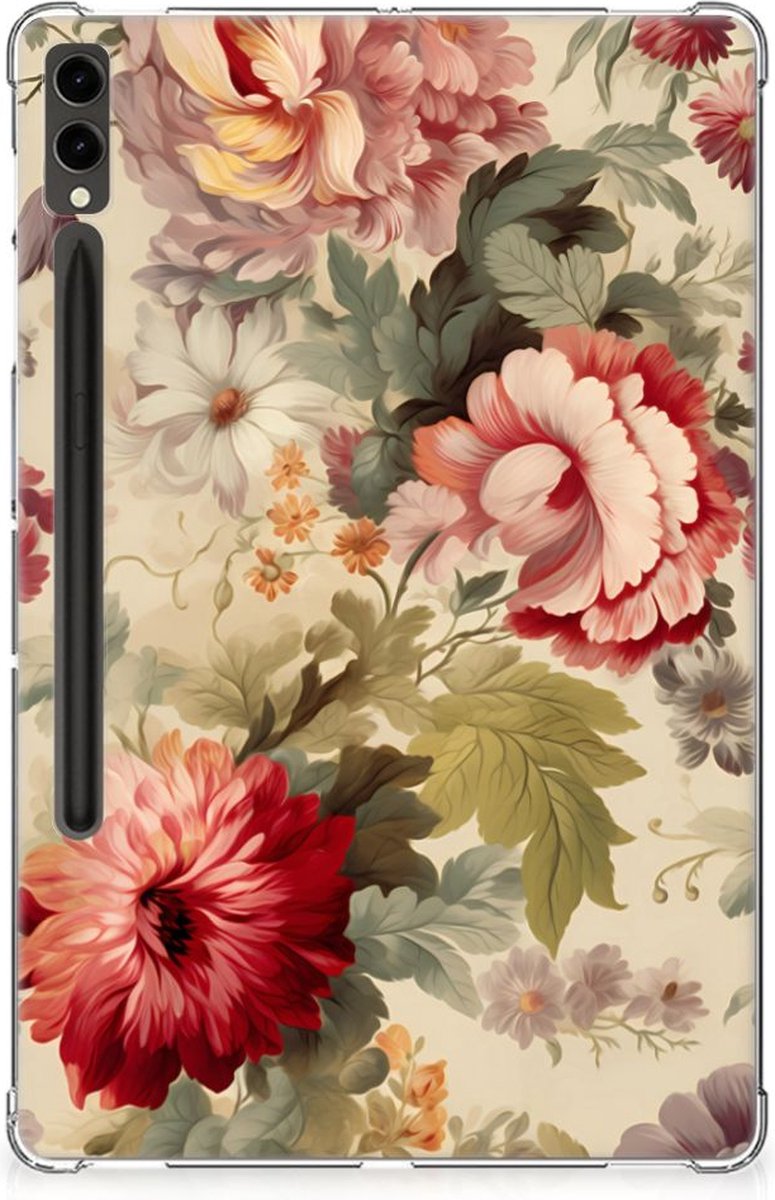 Siliconen Hoesje voor Samsung Galaxy Tab S9 Plus Bloemen