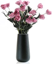 Vase Vase en céramique Zwart mat pour herbe de la Pampa, hauteur 20 cm, décoration de Vases , vase à fleurs moderne pour la maison, le bureau, cadeau de Décoration , de Noël , Fête de crémaillère (Zwart)