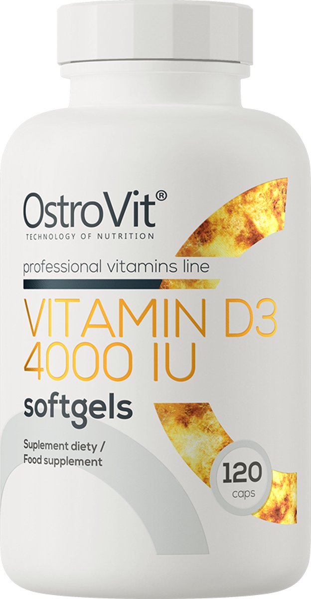 Goedkoopste OstroVit - Vitaminen - Vitamin D3 4000iu - 120 Softgels - OstroVit