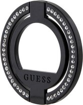 Guess Rhinestones MagnetischeRing Stand (geschikt voor Apple MagSafe) - Zwart