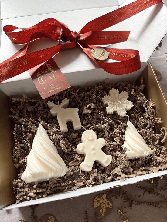 kerst cadeau vrouw - geschenkset - Kaarsen cadeaupakket - Christmas - kaarsen - Kado vrouwen, moeder, vriendin, zus, oma, mama - giftbox - 5 stuks - kerst - December Gift Box - kerstpakket - kerstpakket dames - cadeau - cadeaubox - kerstcadeau box