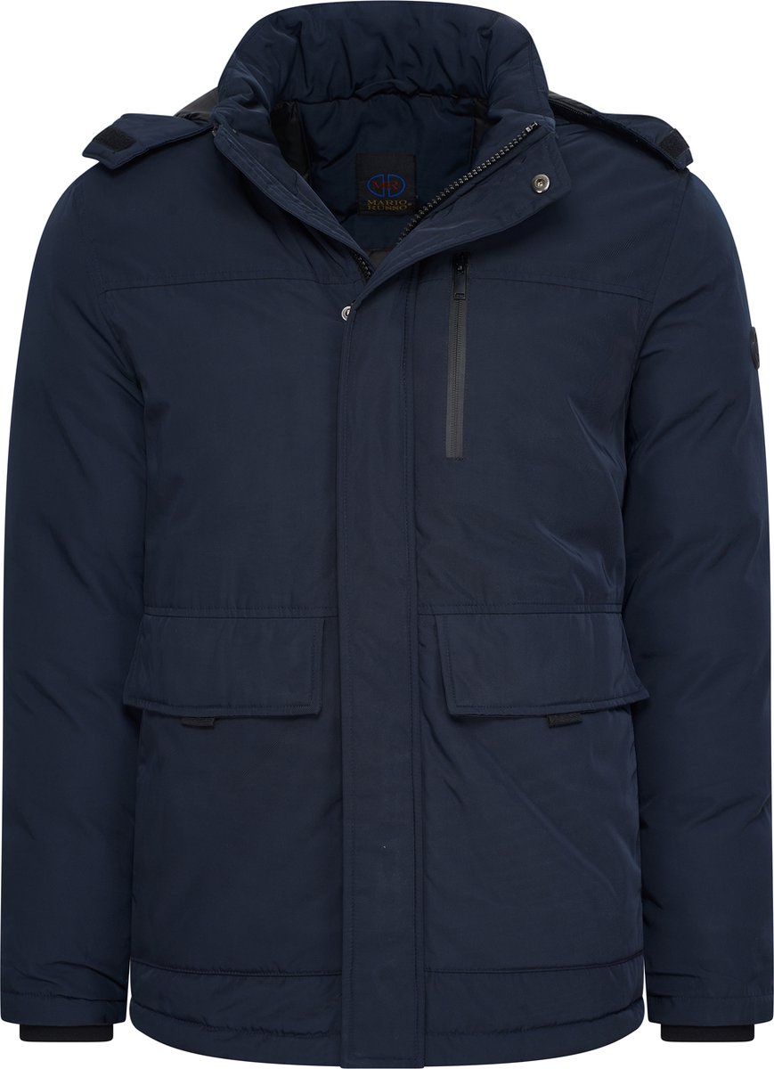 Mario Russo Parka Arctic Jacket - Jas Heren - Winterjas Heren - Waterafstotend - Winddicht - Navy - XL