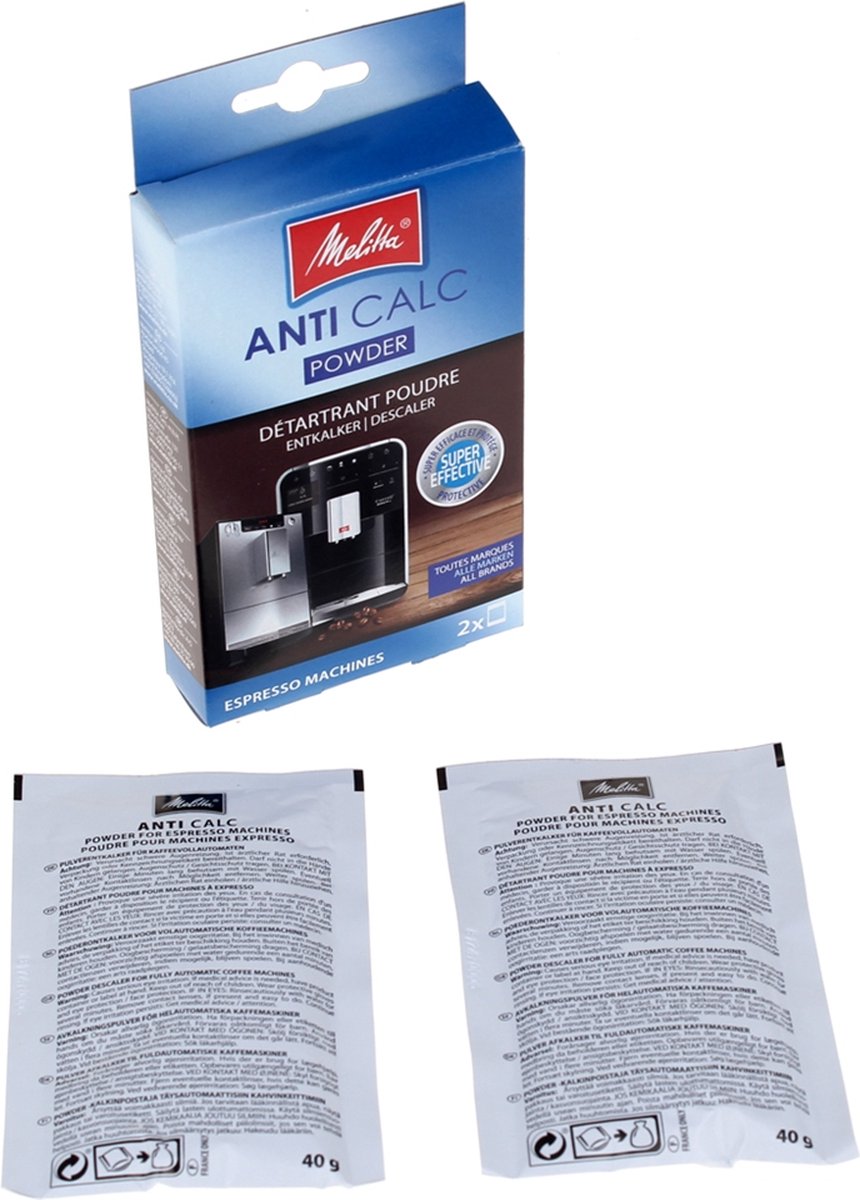 Détartrant en poudre ANTI CALC 6762512 pour espresso automatique MELITTA