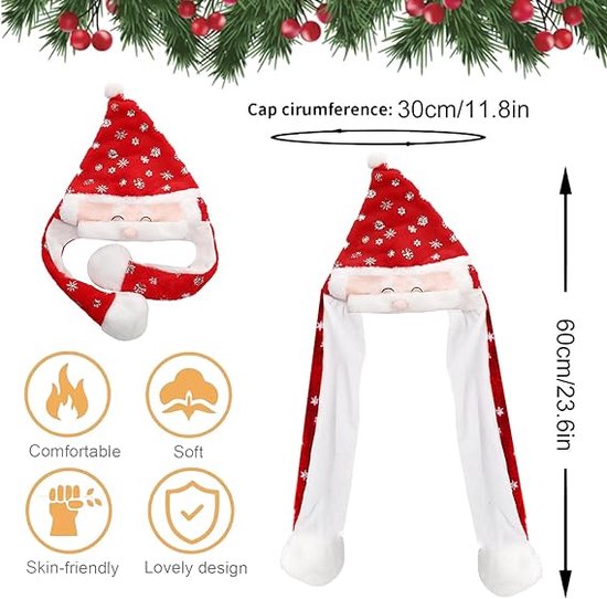 Kerstmuts pluche 125cm KM5850 | Kerstmutsen