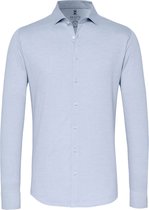 Desoto - Overhemd Strijkvrij Kent Melange Lichtblauw - Heren - Maat S - Slim-fit