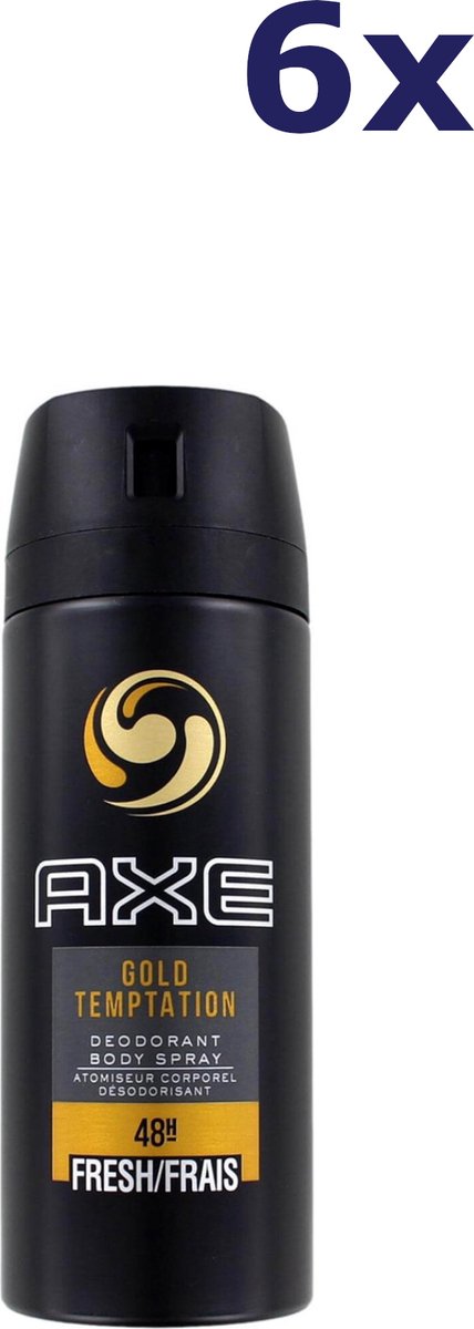 Goedkoopste Axe 48 H Non Stop Fresh Deodorant Spray Gold Temptation - 6 x 150 ml