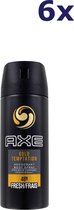 Axe 48 H Non Stop Fresh Deodorant Spray Gold Temptation - 6 x 150 ml
