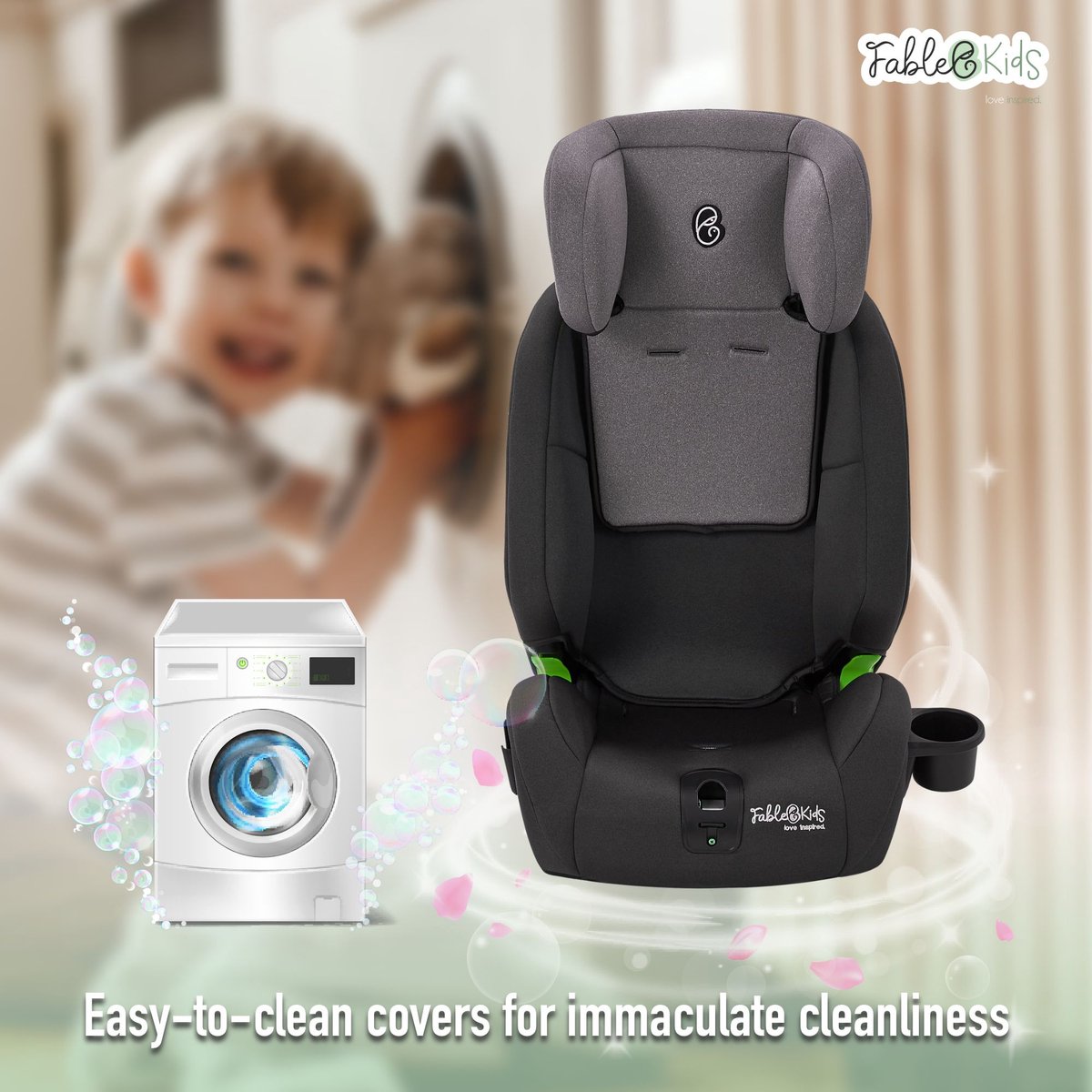 Mobiclinic Kids, Siège auto, Groupe 1/2/3, ISOFIX, 9-36 kg, Lionfix,  Harnais 5 p