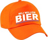 Wij Willem BIER pet / baseball cap oranje - dames en heren - Koningsdag - EK/ WK/ Holland supporter