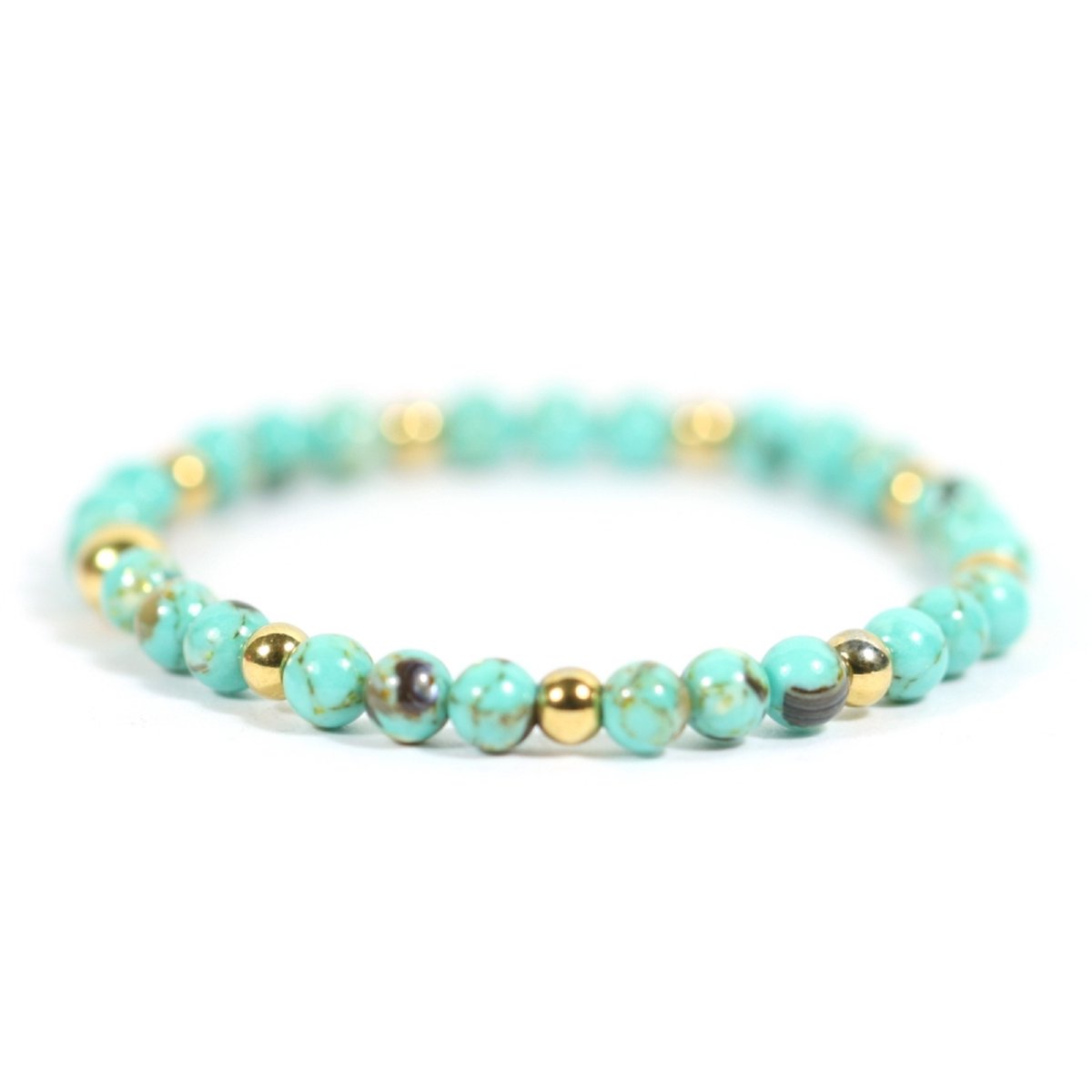 Bracelet enfant pierre précieuse turquoise 4mm - 15 cm Heaven Eleven