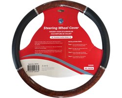 D.T.S. Truck stuurhoes 44-46 cm - voor Vrachtwagenstuur - Half Houtlook - Half Zwart