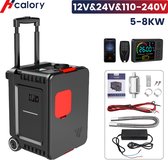 Hcalory HC-A04 Trolley Standkachel - 12V/24V & 110-220V 5-8KW - Bluetooth App Bediening - Rood