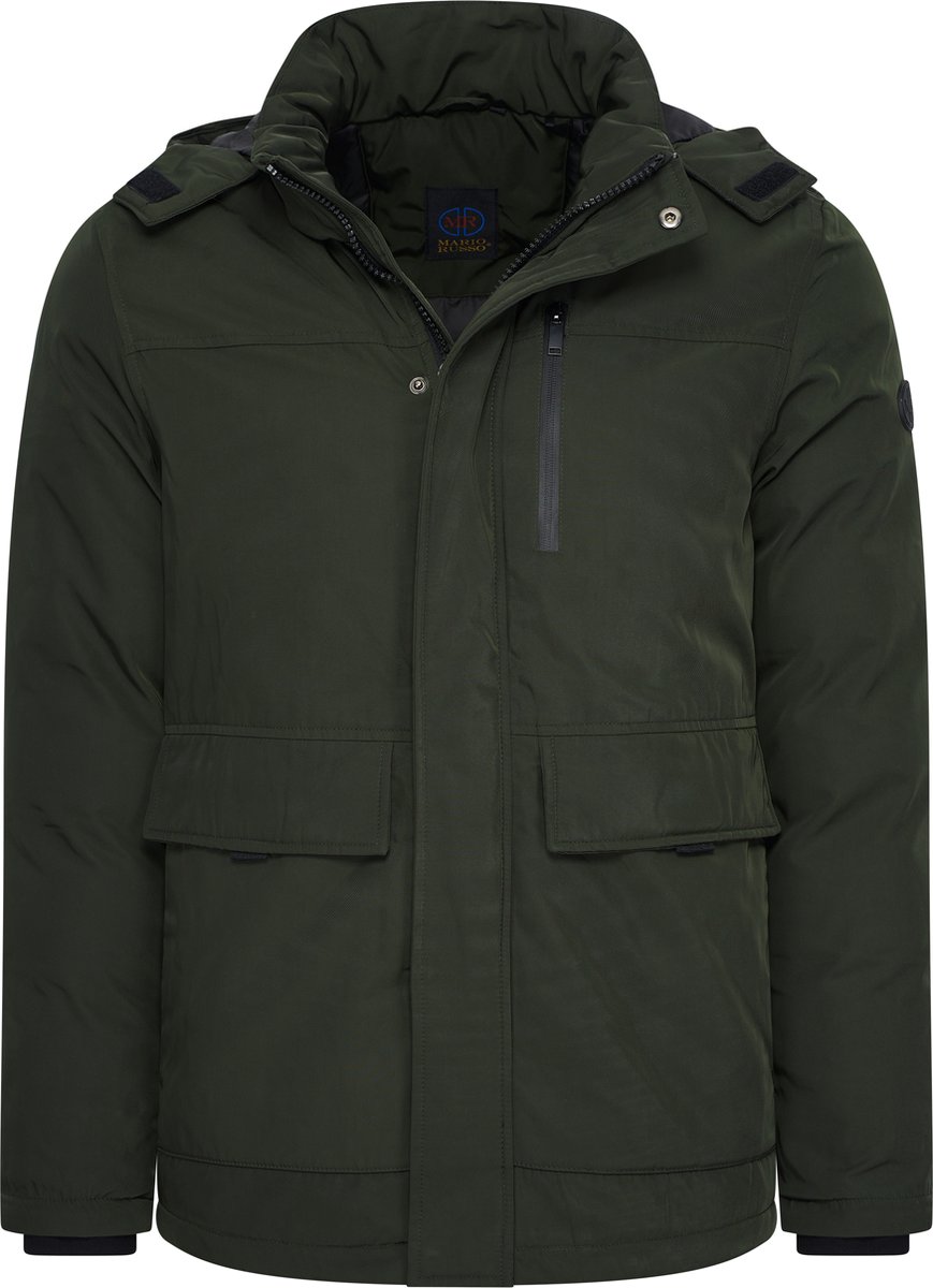 Mario Russo Parka Arctic Jacket - Jas Heren - Winterjas Heren - Waterafstotend - Winddicht - Groen - XL