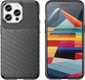 Iphone 15 Pro Max hoesje - Luxe - Zwart- Back Case