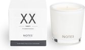 Notes candle XX - Dennengeur & kaneel - sojakaars - maat M Wit