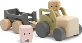 Micki Play World - Tracteur en bois (4 pièces)