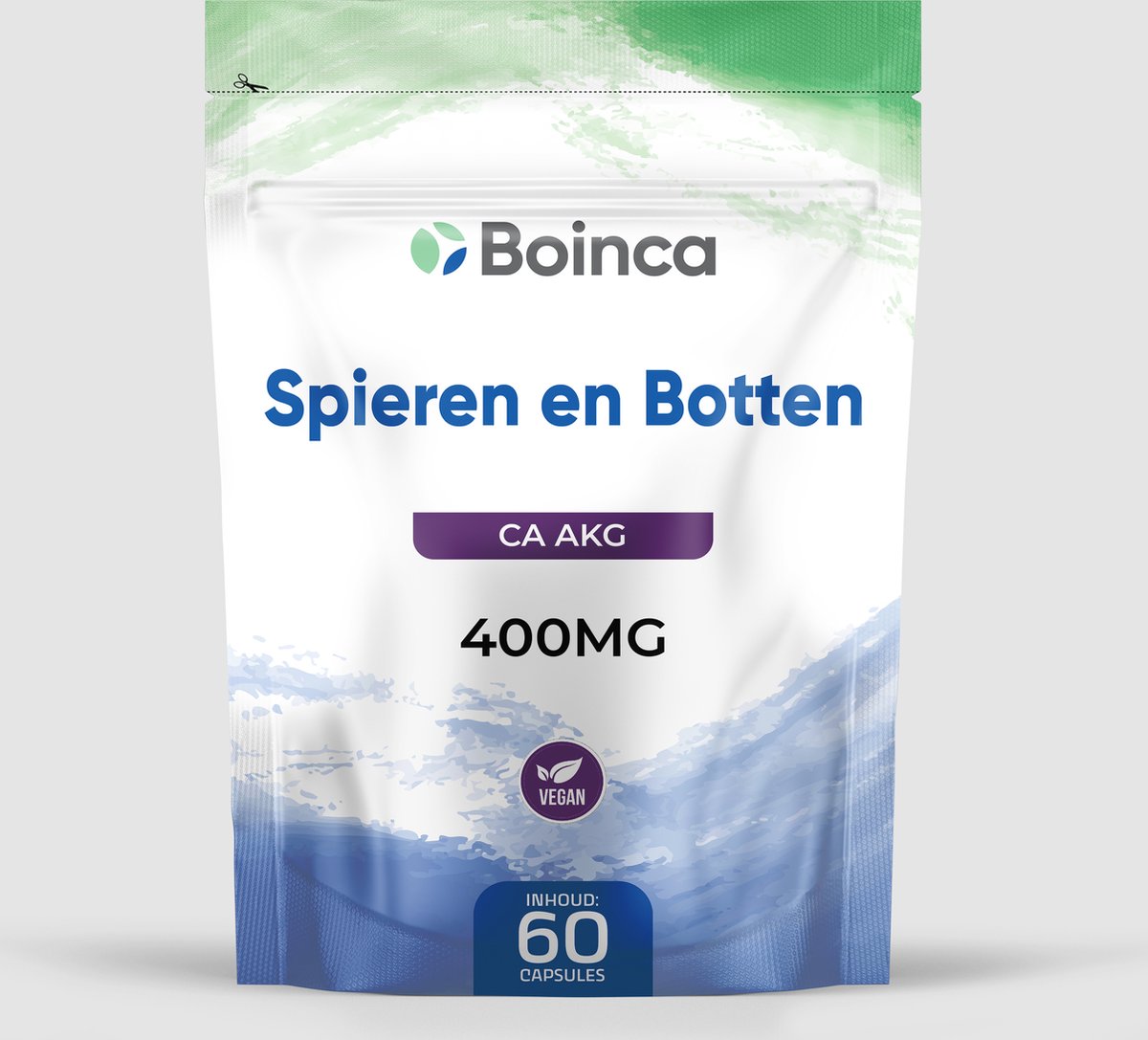 Goedkoopste Boinca CA- AKG Spieren en Botten Calcium Alpha Ketoglutaraat - spieropbouw - uithoudingsvermogen - 400mg - maanddosering - vitaal ouder - healthy aging