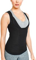 FitLife Sweat Shaper - Stimuleer Zweet Tijdens Sporten - Sauna Shirt - Afslank Shirt S/M - Dames – Zwart