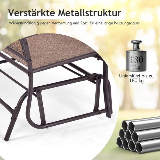 Teak schommelbank | Massief teakhout, incl. montage