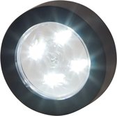 Lampes à pression LED autocollantes de couleur noire de Luxe - Set de 3 - Fonctionne sur piles - Lampe à pousser - Lampe à Push - Lumière pour garde-manger, caravanes, tentes, voitures et bateaux