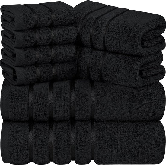 8-delige luxe handdoekenset, 2 badhanddoeken, 2 handdoeken en 4 washandjes, 600 g/m², super absorberende viscose handdoeken, ideaal voor dagelijks gebruik