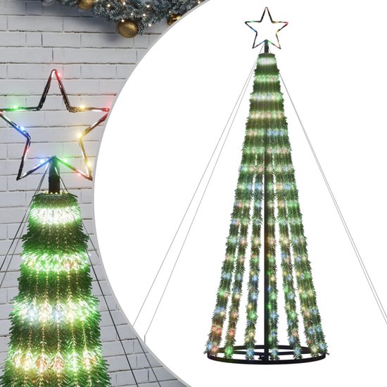 vidaXL Kerstdecoratie kerstboom 49 cm massief grenenhout wasbruin