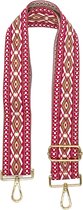 Bag strap- Bagsstrap - Dames Tas - Schouderband - Tassenriem - Verstelbaar - Tassenhengsel - Tassen Band - 140 cm lang - 5,5 cm breed - Canvas - Roestvrijstaal