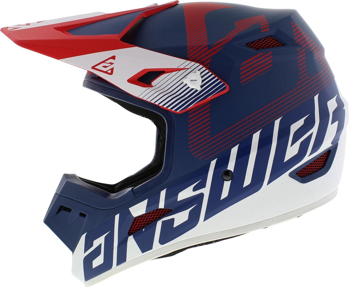 Answer AR1 V2 crosshelm Bold mat blauw rood - L 59-60 CM – foto 2