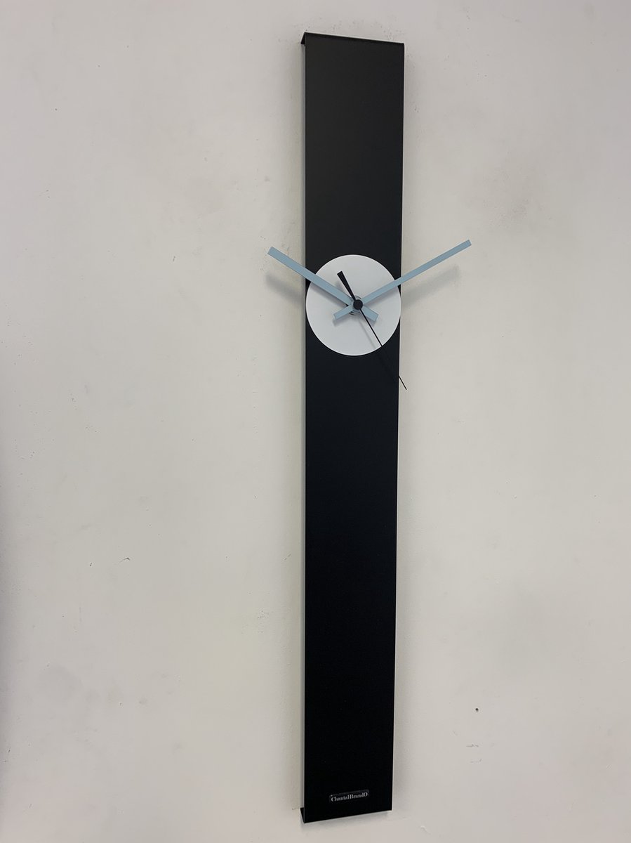 Wandklok CHANTALBRANDO SUMMIT BLACK & WHITE MODERN DESIGN = ZWART & WIT