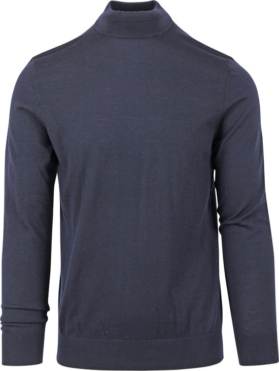 Profuomo - Pull Col Roulé Merino Navy - Homme - Taille XL - Coupe Moderne