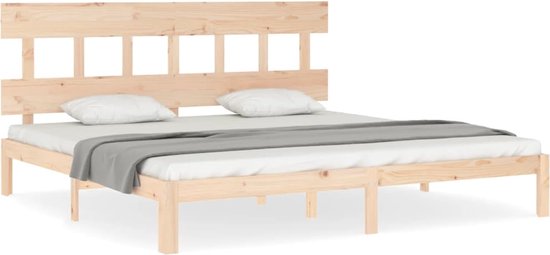 Vidaxl cadre de lit avec tête de lit 200x200 cm bois massif VIDAXL