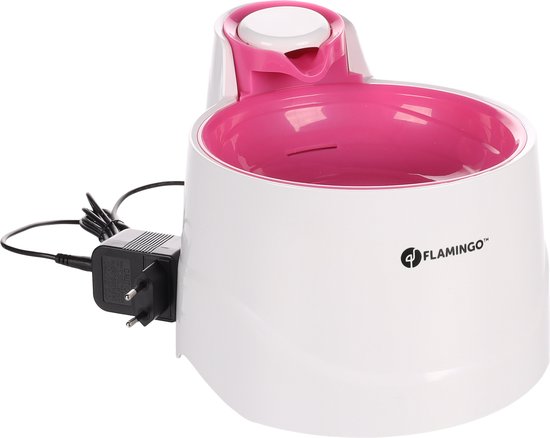 Flamingo drinkfontein Bellagio voor Katten – 2L – Drinkfontein kat - Water fontein kat - Waterdispenser - katten fontein – Anti-Slip