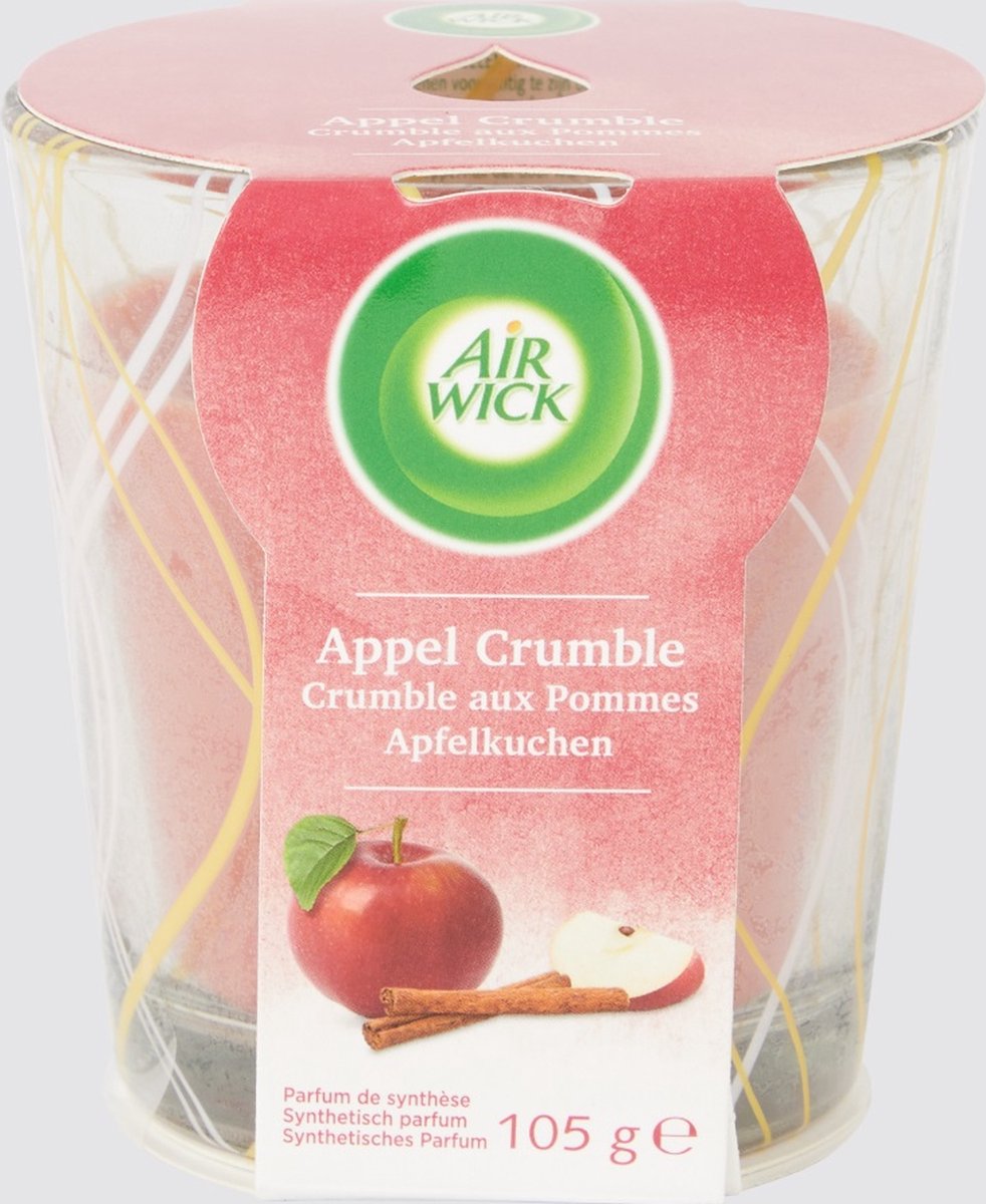 Air Wick  2x Bougie parfumée Air Wick Pomme Cannelle 105 grammes