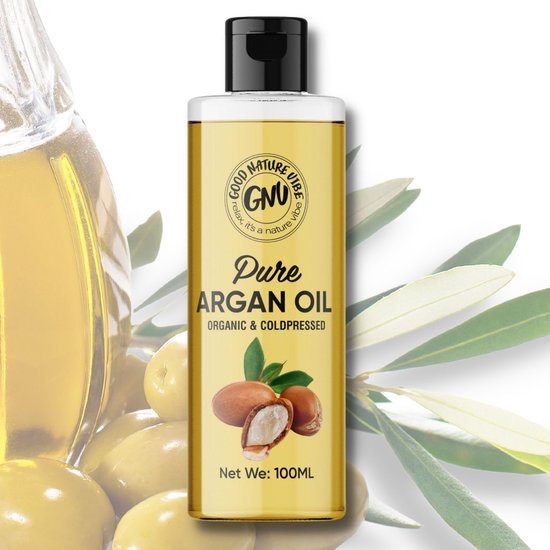 Arganolie huidolie - Puur & Koudgeperst Argan olie - Pure Argan oil voor Huid / Haar & gezicht - 100ML per verpakking - Good nature vibe